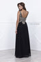 Beaded Straps V-Neck Lace Bodice Full Length Prom Dress 8343 by Nox Anabel
