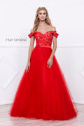 Off-Shoulder Sweetheart Neckline Lace Evening Ball gown 8372 by Nox Anabel