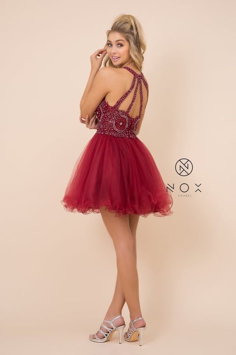 Fully Lined Sparkly Lace Tulle Brides Maids, Damas Dress B652 Nox Anabel – alternate view 17