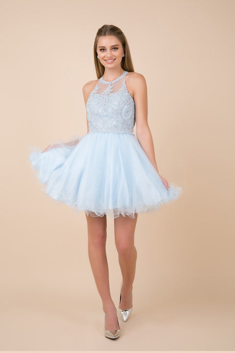 Fully Lined Sparkly Lace Tulle Brides Maids, Damas Dress B652 Nox Anabel – alternate view 5