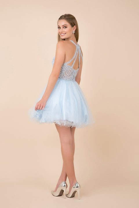 Fully Lined Sparkly Lace Tulle Brides Maids, Damas Dress B652 Nox Anabel – alternate view 7