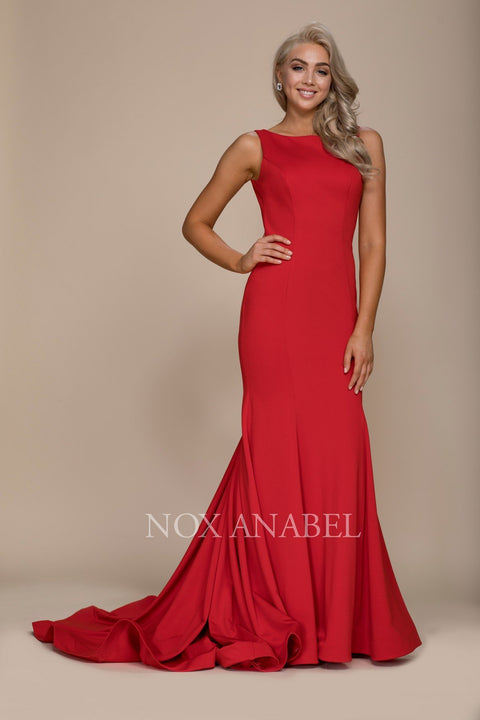 Elegant Sleek Bateau Trumpet Mermaid Prom Dress C022 by Nox Anabel