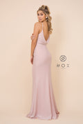 Cowl Neckline and Draping Back Style Fitted Long Dress_C307 by Nox Anabel