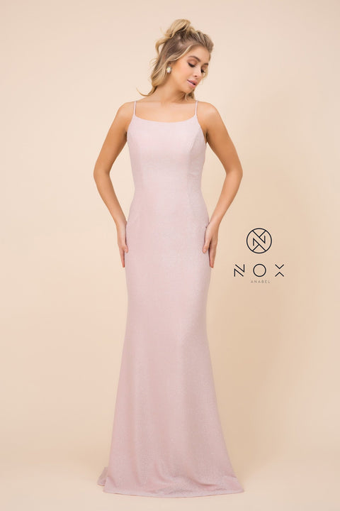 Cowl Neckline and Draping Back Style Fitted Long Dress_C307 by Nox Anabel