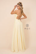 Long Sleeveless Prom Dress With Lace Detailing_C414 by Nox Anabel