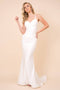 fitted white wedding dress