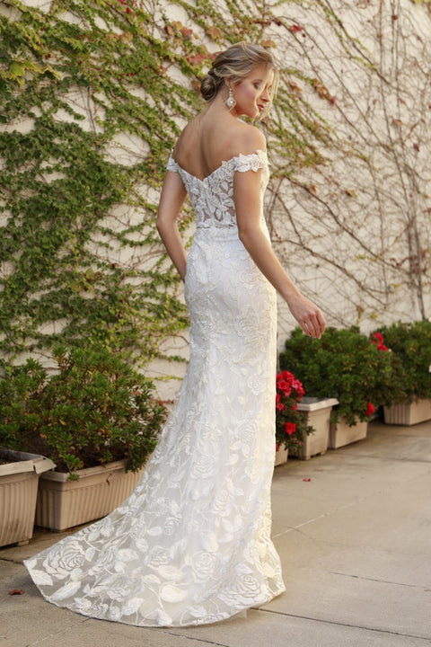 white wedding dress