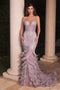 Dazzling feather-beaded mermaid dress by Ladivine CC2308