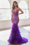 Dazzling feather-beaded mermaid dress by Ladivine CC2308