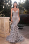 Dazzling feather-beaded mermaid dress by Ladivine CC2308