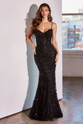 Fitted Beaded Gown By Ladivine
