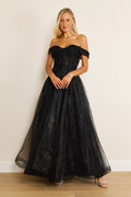 Dylan & Davids Long Off Shoulder Corset Formal Dress sheerdreamz Dylan & Davids Long Off Shoulder Corset Formal Dress sheerdreamz