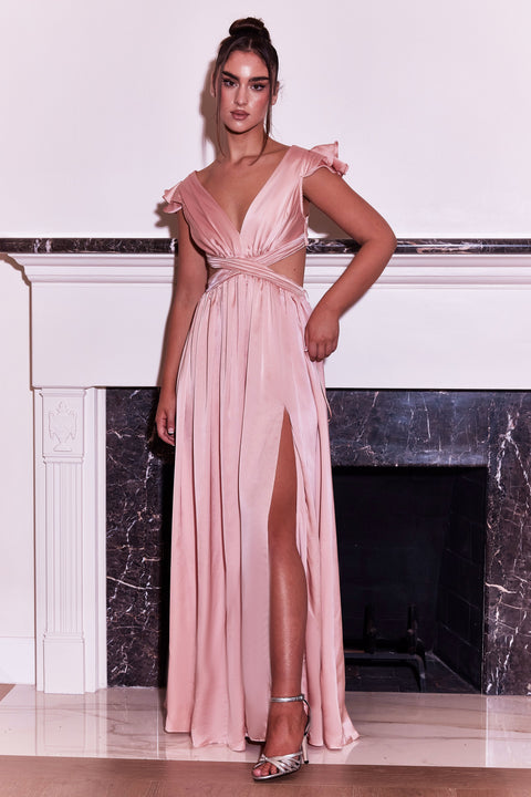 Dylan & Davids Long Sexy Prom Dress Cut Out Low Back