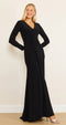 Long Formal Stretch Evening Long Sleeve Dress