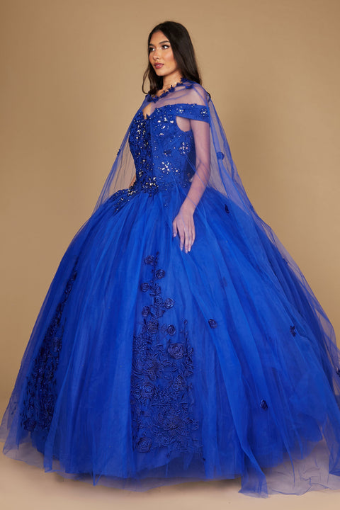 Dylan & Davids Long Off Shoulder Quinceanera Ball Gown