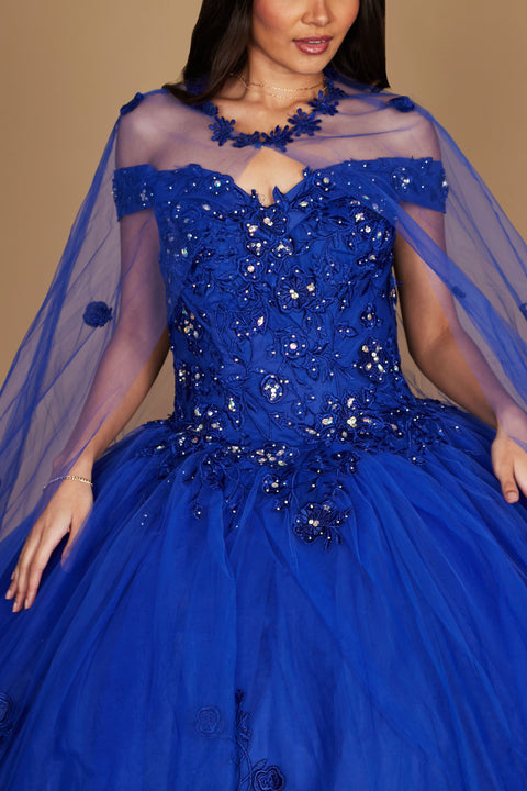 Dylan & Davids Long Off Shoulder Quinceanera Ball Gown