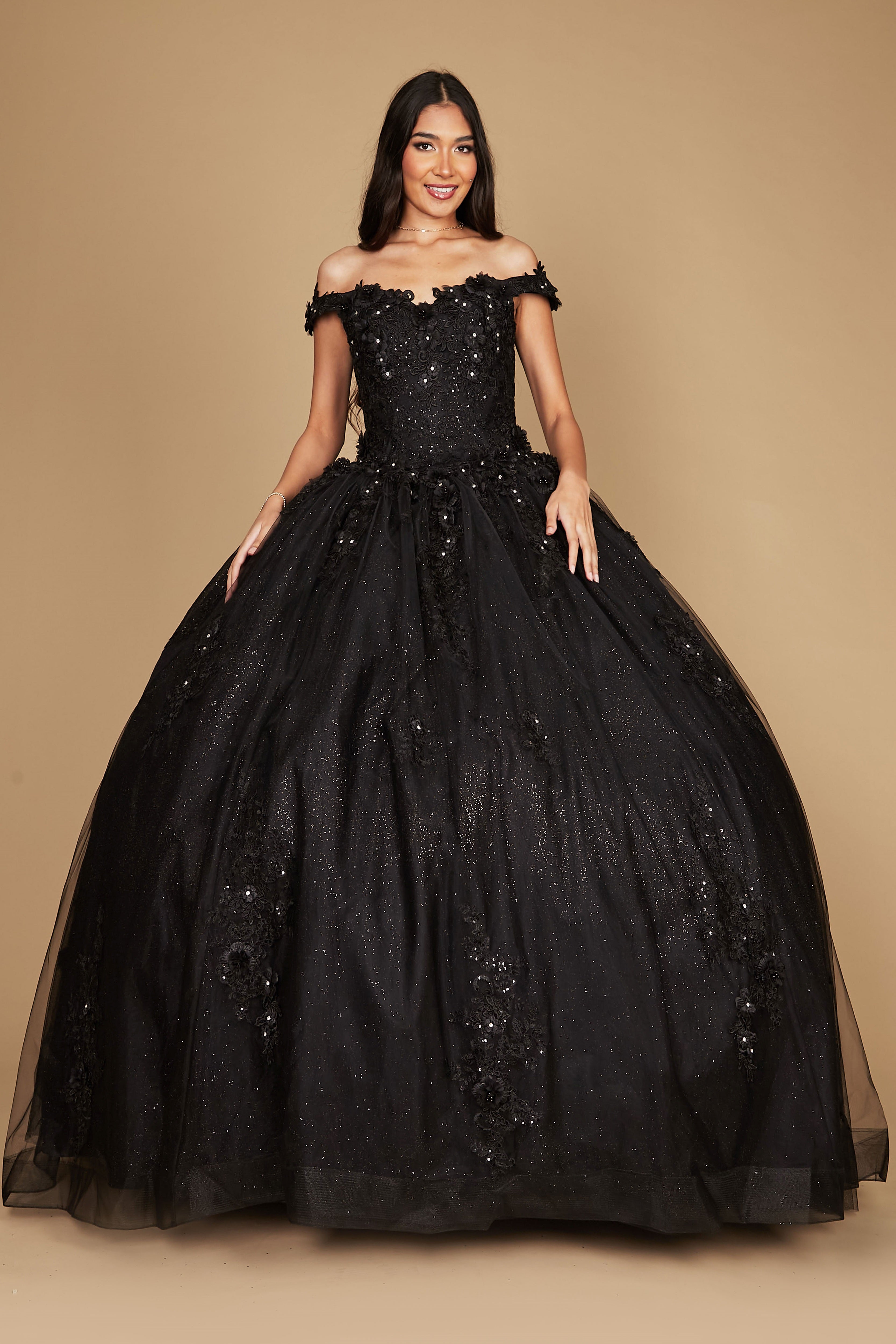 dylan & davids long sleeve for dress outlet Dylan & Davids Long Ball Gown Quinceanera Floral Dress– sheerdreamz