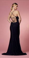 Sleek, Sexy Fitted Dress With Lace Up Back E1007 by Nox anabel