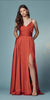 Sleeveless long fit and flare prom dress designed by Nox Anabel E1020