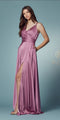 Sleeveless long fit and flare prom dress designed by Nox Anabel E1020