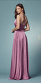 Sleeveless long fit and flare prom dress designed by Nox Anabel E1020