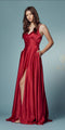 Sleeveless long fit and flare prom dress designed by Nox Anabel E1020