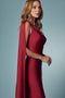PARTY COCKTAIL ONE SHOULDER DRAPE SLEEVE MERMAID LONG GOWN SD-E475W