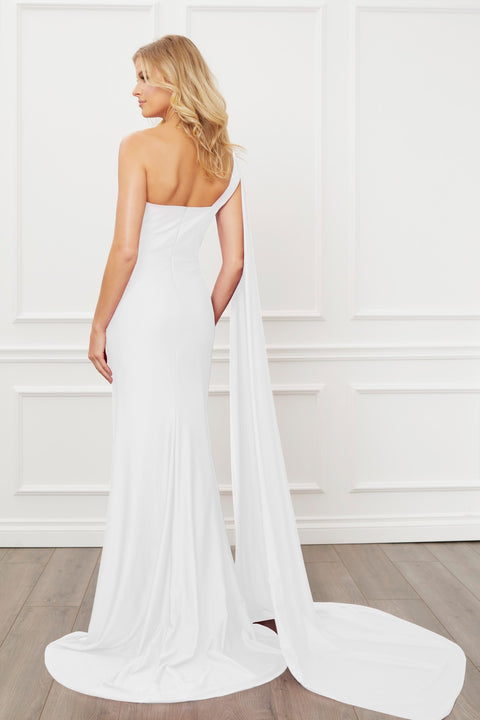 back picture of white white dress