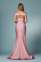 PLEATED SWEETHEART NECKLINE OFF SHOULDERS MERMAID GOWN SD-E497