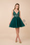 Short Tulle Shiny Beaded Bodice Prom Dress_G694 by Nox Anabel
