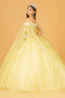 Butterfly Cape Sleeve Ball Gown in 3D by Elizabeth K GL3111