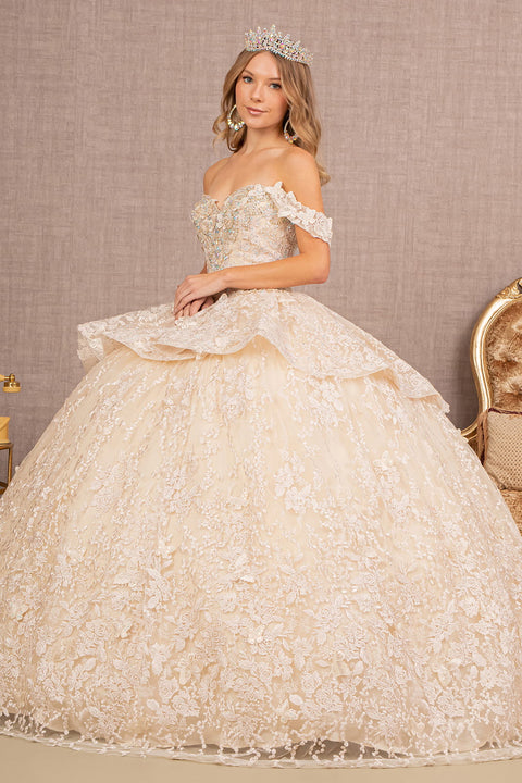 Sweetheart 3D Butterfly Ball Gown by Elizabeth K GL3112