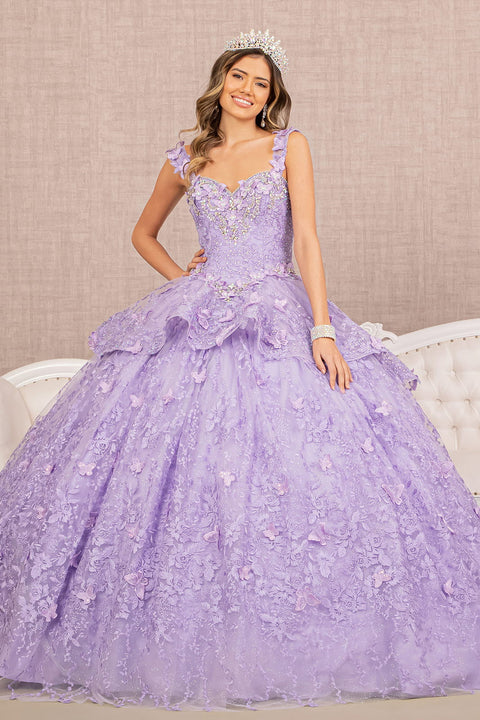 Sweetheart 3D Butterfly Ball Gown by Elizabeth K GL3112