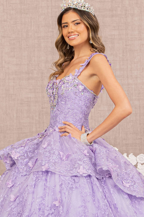 Sweetheart 3D Butterfly Ball Gown by Elizabeth K GL3112