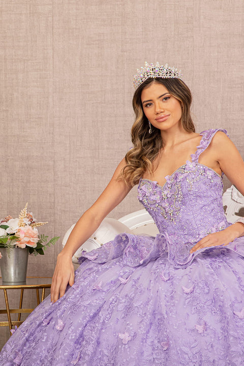 Sweetheart 3D Butterfly Ball Gown by Elizabeth K GL3112
