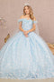 Off Shoulder Butterfly Print  Ball Gown by Elizabeth K GL3166