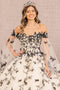 Ball Gown with 3D Butterfly Off Shoulder by Elizabeth K GL3167