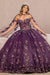 Ball Gown with Off Shoulder Cape by Elizabeth K GL3171