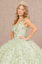 Sleeveless Ball Gown with 3D Floral by Elizabeth K GL3173