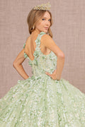 Sleeveless Ball Gown with 3D Floral by Elizabeth K GL3173