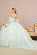 Sweetheart Glitter Print Ball Gown by Elizabeth K GL3176