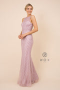 High Neck Long Sequin Sleeveless Long Evening Dress_H404 by Nox Anabel