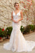 white and champagne wedding dress