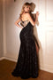 One-Shoulder Sequined Corset Gown by Ladivine CH126.