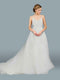 Long Spaghetti Strap Wedding Gown