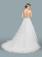 Long Spaghetti Strap Wedding Gown