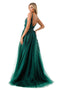 Coya L2780A: Deep V-Neck Gown with Exquisite Floral Applique