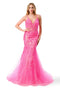 Sleeveless Mermaid Dress with Sequin Applique L2807M