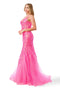 Sleeveless Mermaid Dress with Sequin Applique L2807M