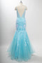 Sleeveless Mermaid Dress with Sequin Applique L2807M